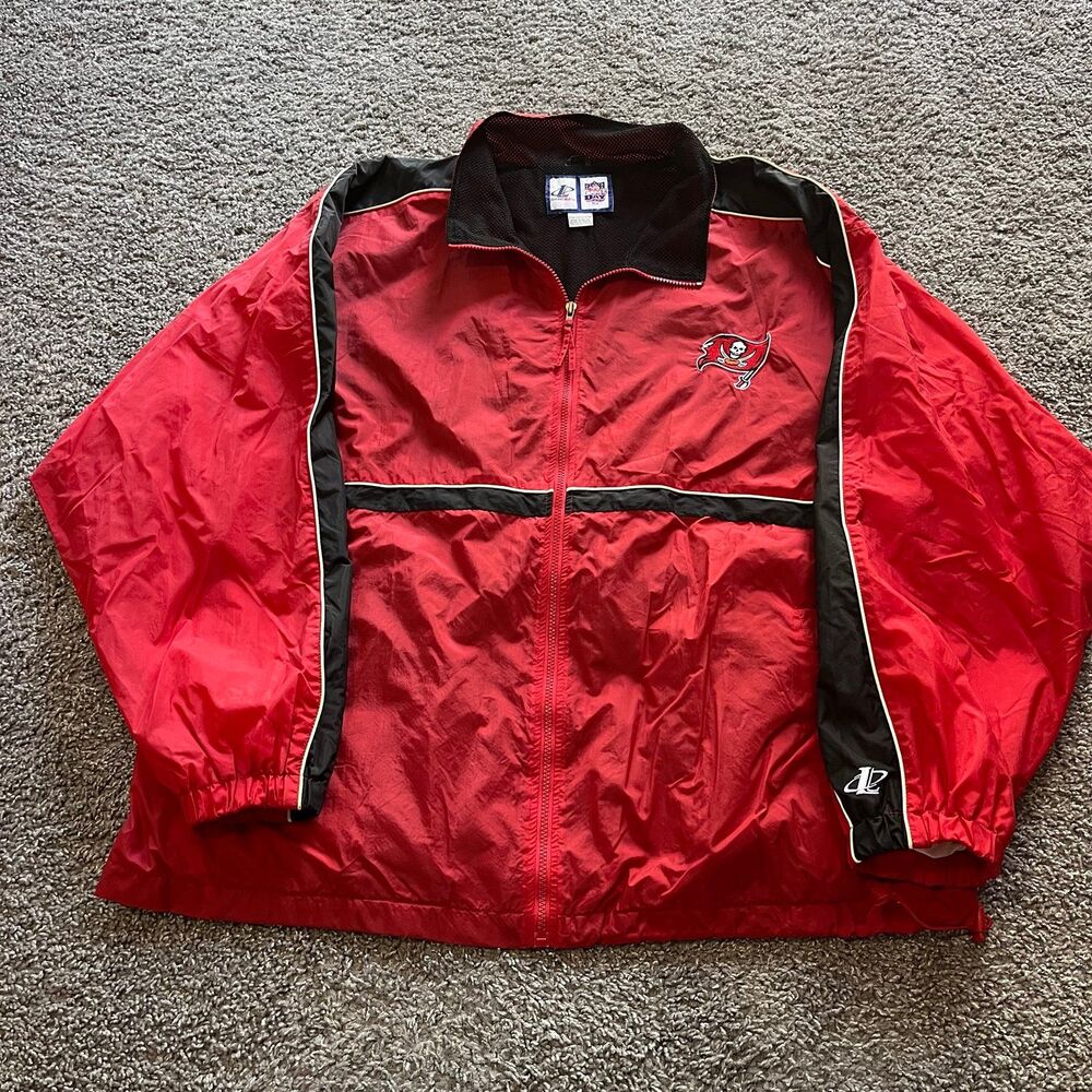Vintage 90s Logo Athletic Tampa Bay Buccaneers Windbreaker Full Zip Jacket 2XL